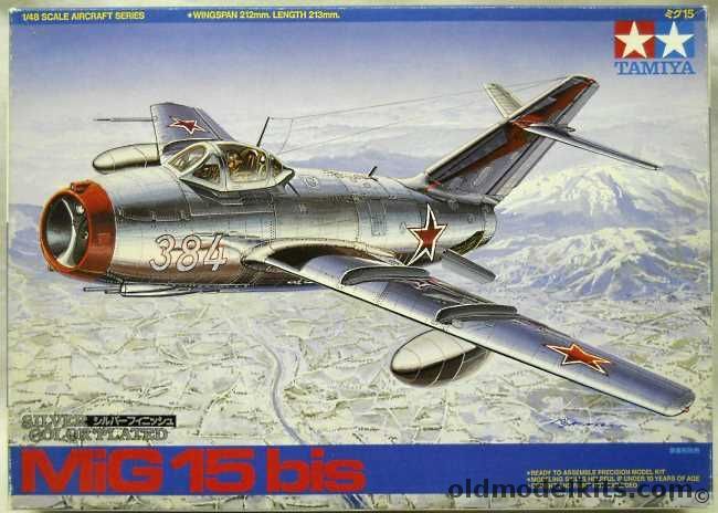 Tamiya 1/48 Mig-15 bis Silver Plated Issue - Soviet or Chinese PLAAF (Korean War), 89535 plastic model kit